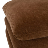 Crockett Modern Brown Fabric Ottoman