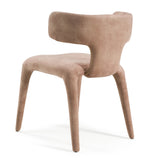 Saehee Modern Brown Velvet Dining Chair