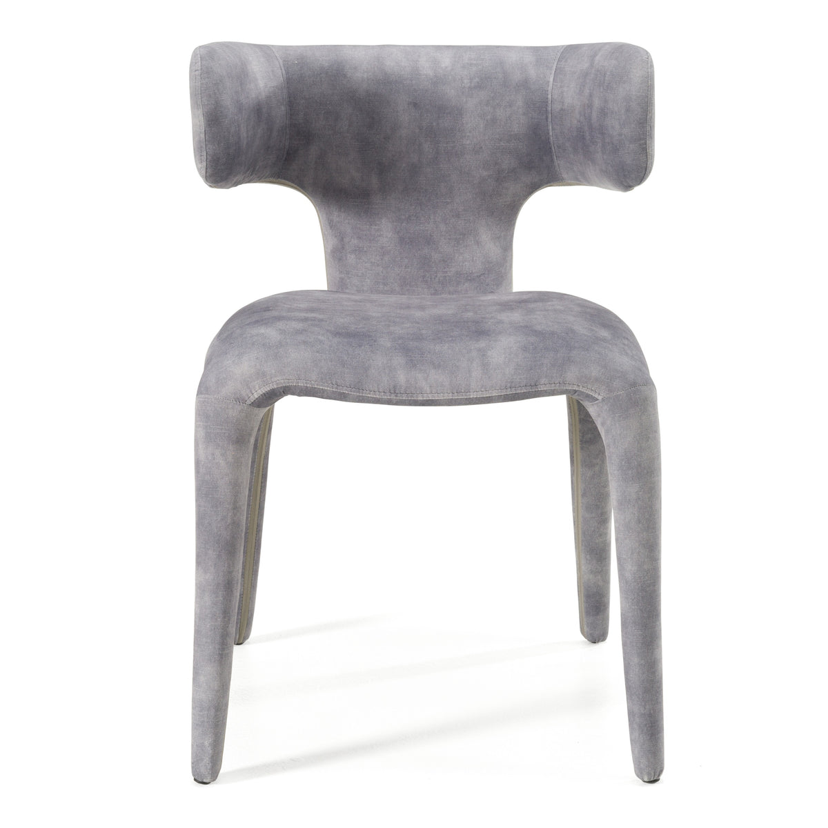 Saehee Modern Grey-Blue Velvet Dining Chair