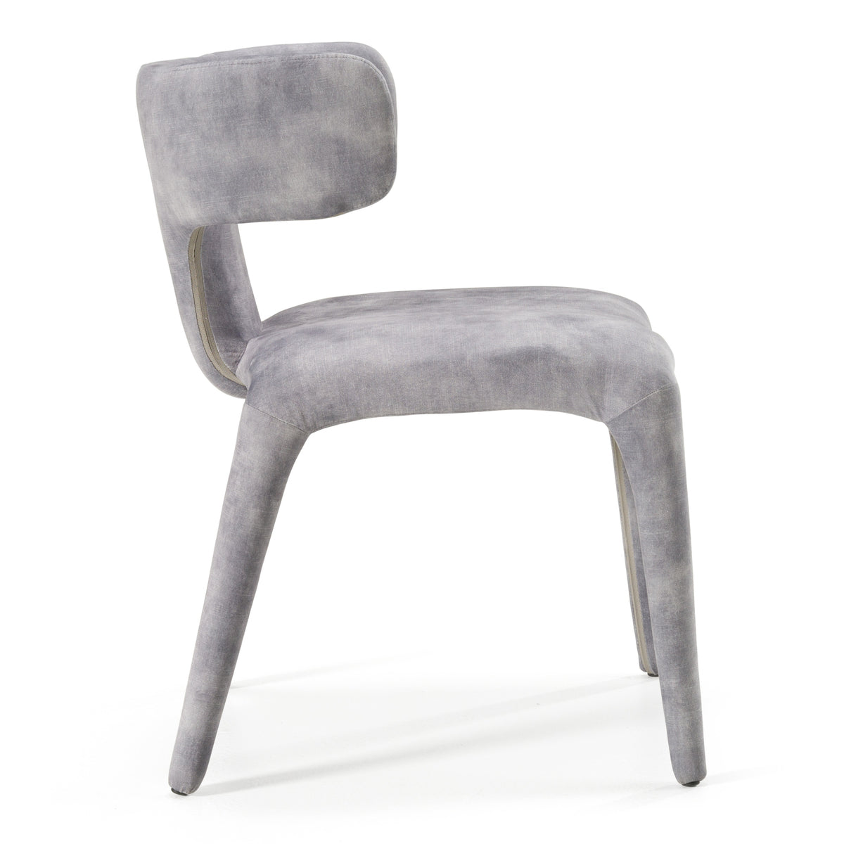 Saehee Modern Grey-Blue Velvet Dining Chair