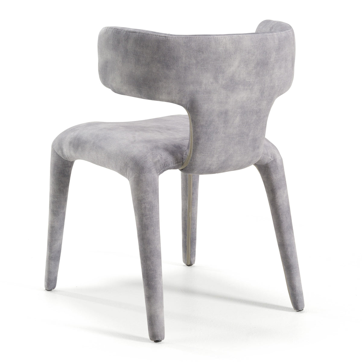 Saehee Modern Grey-Blue Velvet Dining Chair