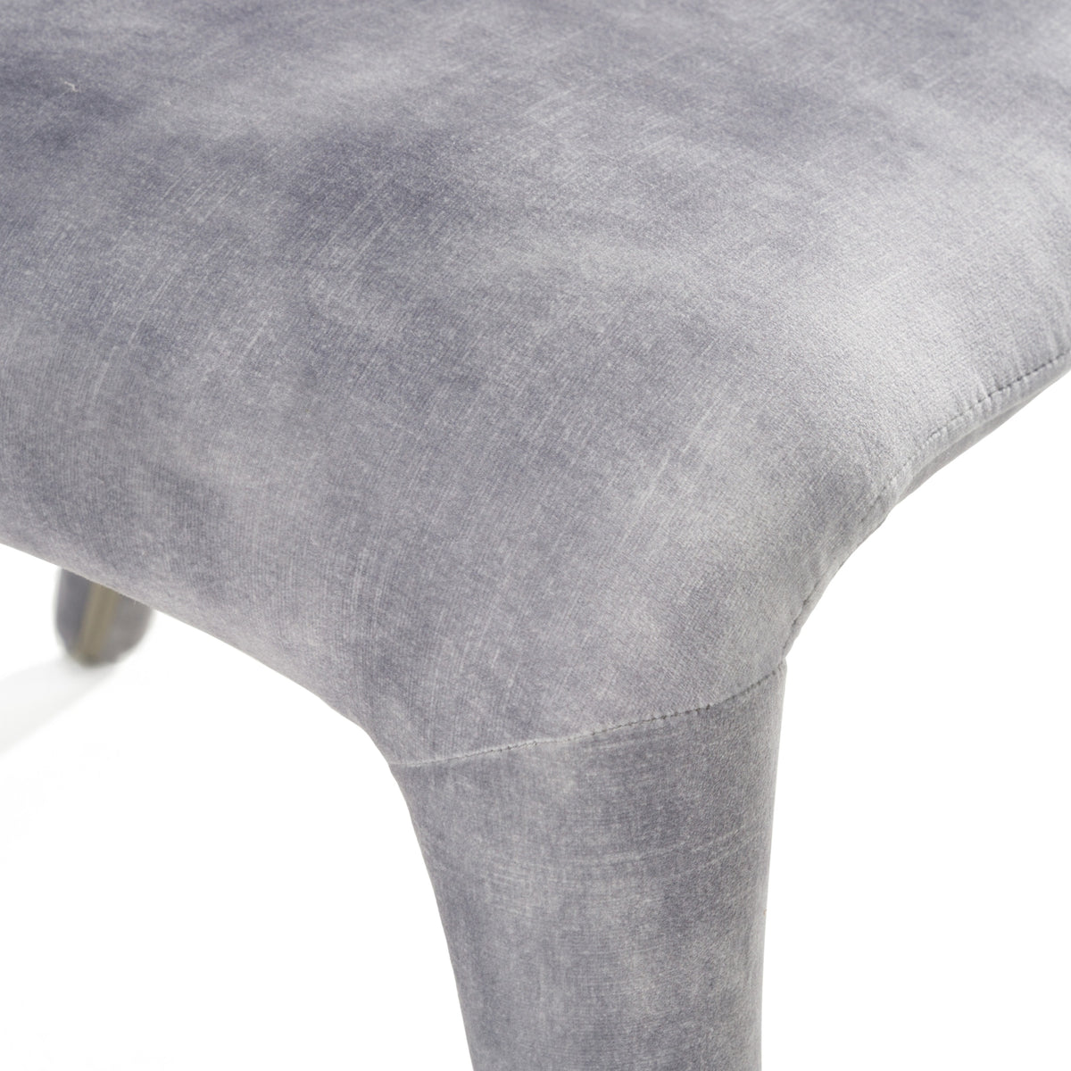 Saehee Modern Grey-Blue Velvet Dining Chair