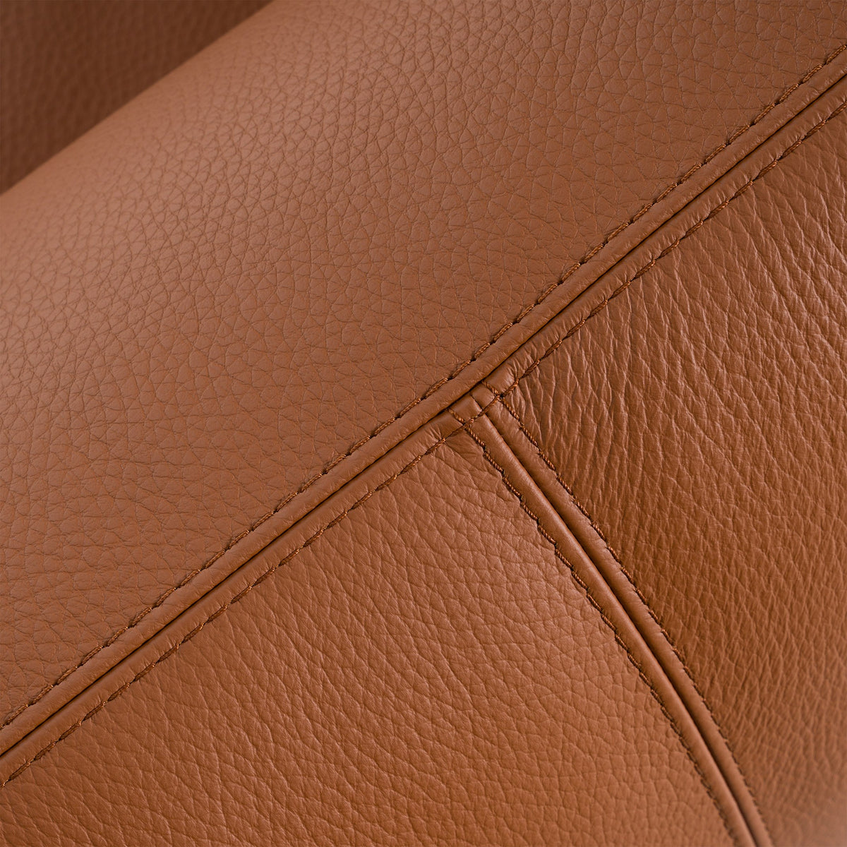 Saint Tropez Modern Italian Cognac Leather Sofa