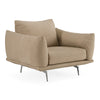 Saint Tropez Modern Italian Beige Leather Accent Chair