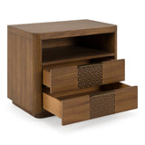 Salazar Modern Acacia Nightstand