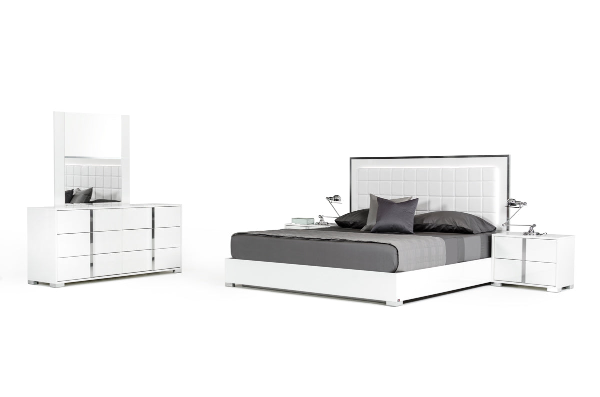 Eastern King San Marino Modern White Bedroom Set