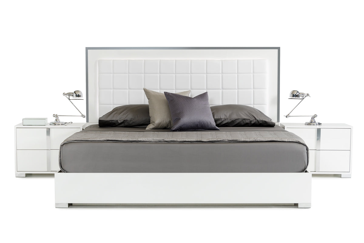 San Marino Modern White Bed
