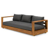 Santorini Outdoor Olefin Fabric + Natural Teak Sofa