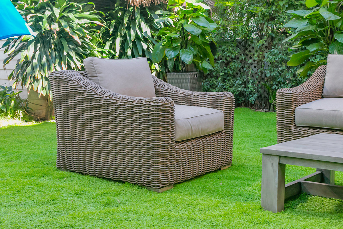Sapelo Outdoor Beige Wicker Chair