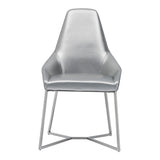 Sarah Modern Pearl Grey Leatherette Dining Chair (Set of 2)