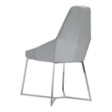 Sarah Modern Pearl Grey Leatherette Dining Chair (Set of 2)