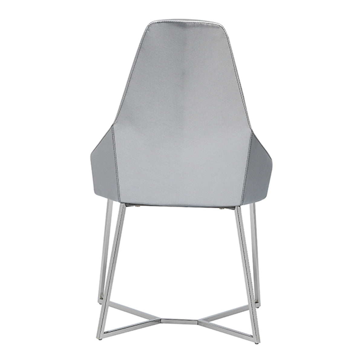 Sarah Modern Pearl Grey Leatherette Dining Chair (Set of 2)