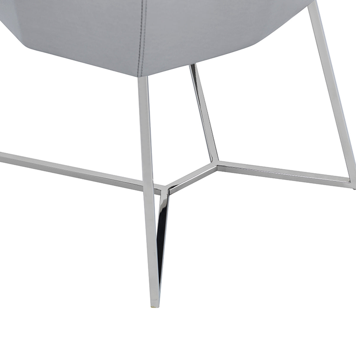 Sarah Modern Pearl Grey Leatherette Dining Chair (Set of 2)