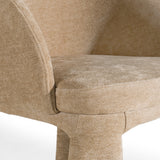 Sarkis Modern Beige Velvet Dining Chair