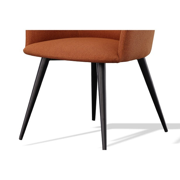 Scranton Modern Orange & Black Dining Chair