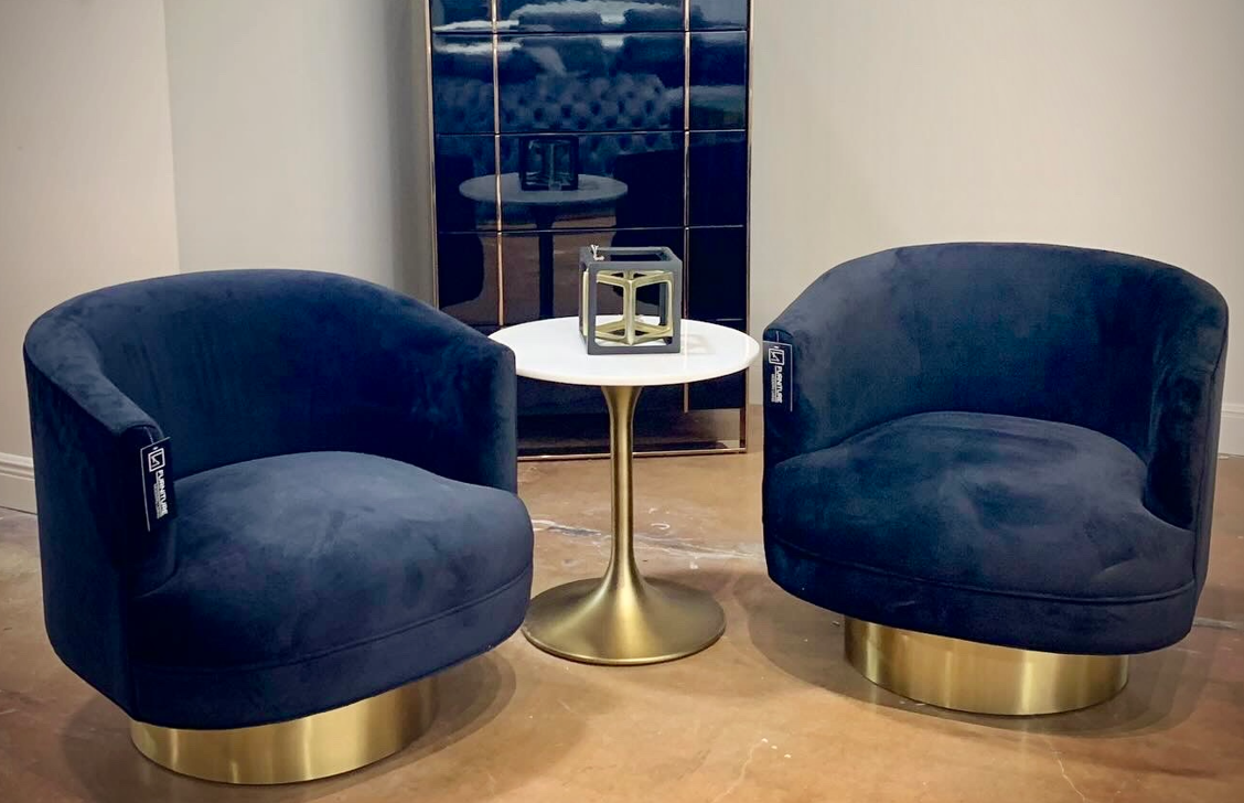 Basalt Modern Black Fabric Accent Chair