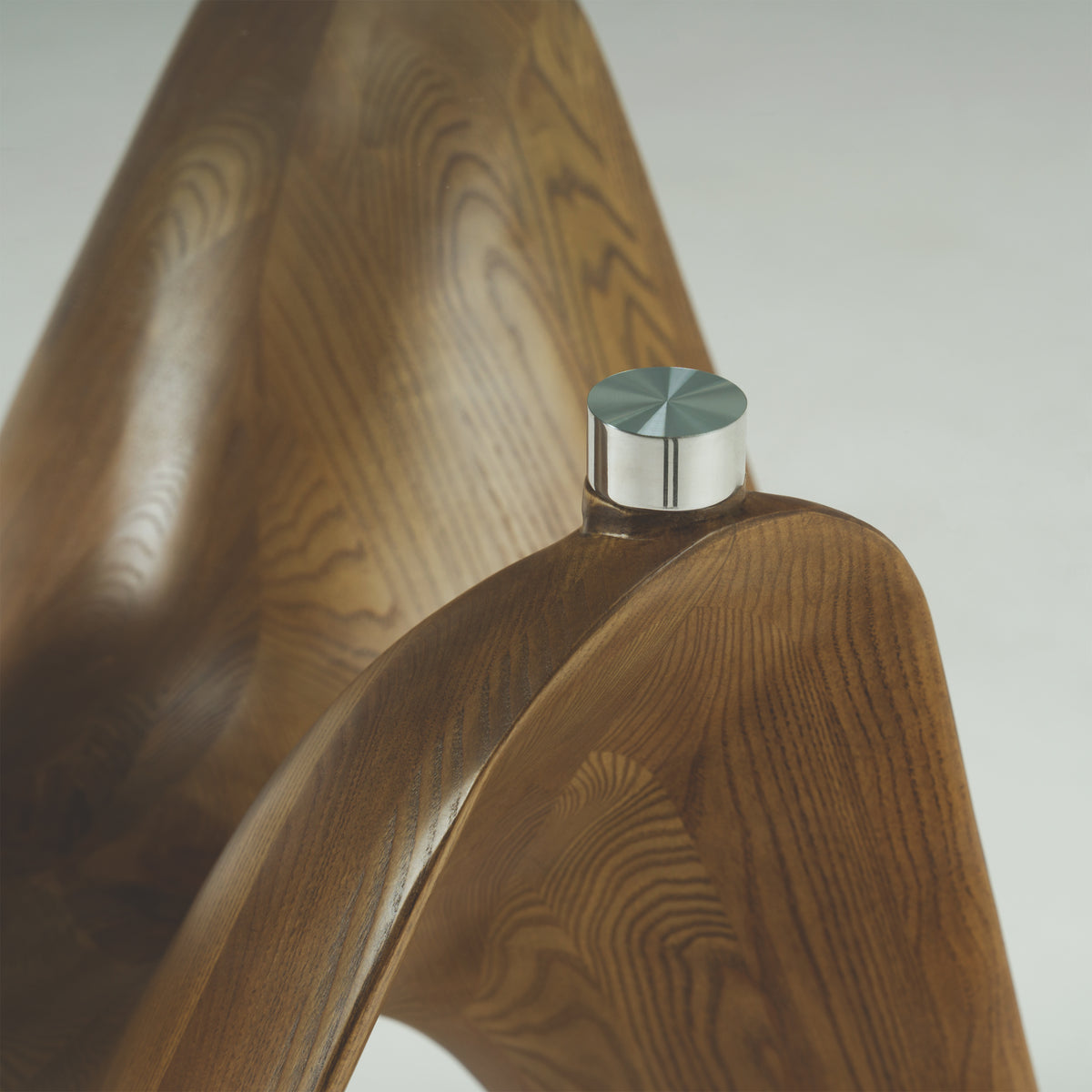 Seguin Round Glass + Walnut Dining Table