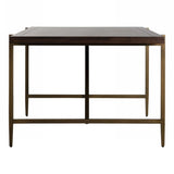 Shane Modern Acacia & Brass Dining Table