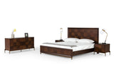 Shane Modern Acacia & Brass Bed