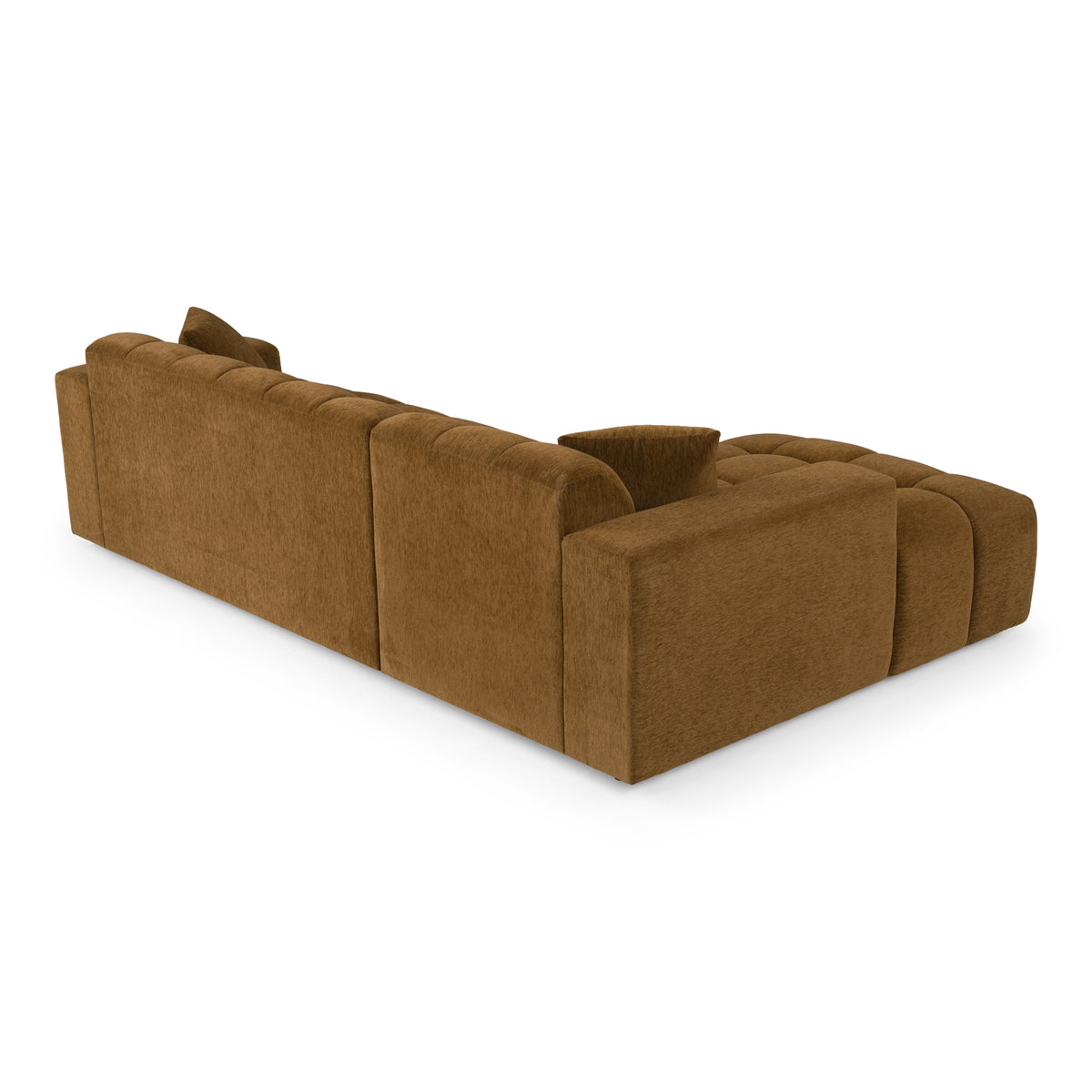 Shapiro Modern Brown Fabric Sectional Sofa with Left Facing Chaise