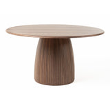 Sheridan Mid-Century Modern Walnut Round Dining Table