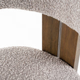 Sheridan Mid-Century Modern Grey Fabric + Walnut Dining Chair