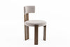 Sheridan Mid-Century Modern Grey Fabric + Walnut Dining Chair