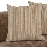 Sheth Modern Brown Fabric Curved Sectional Sofa
