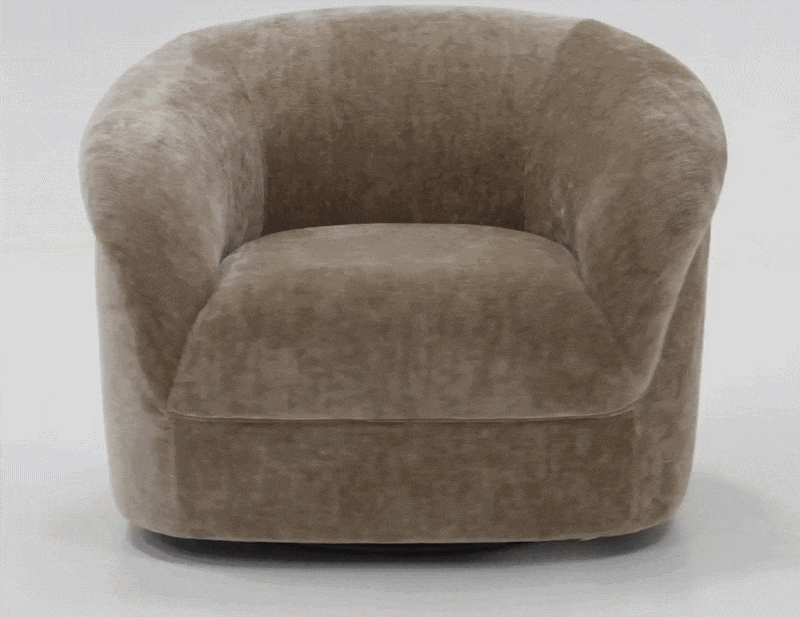 Sheth Modern Brown Fabric Accent Chair