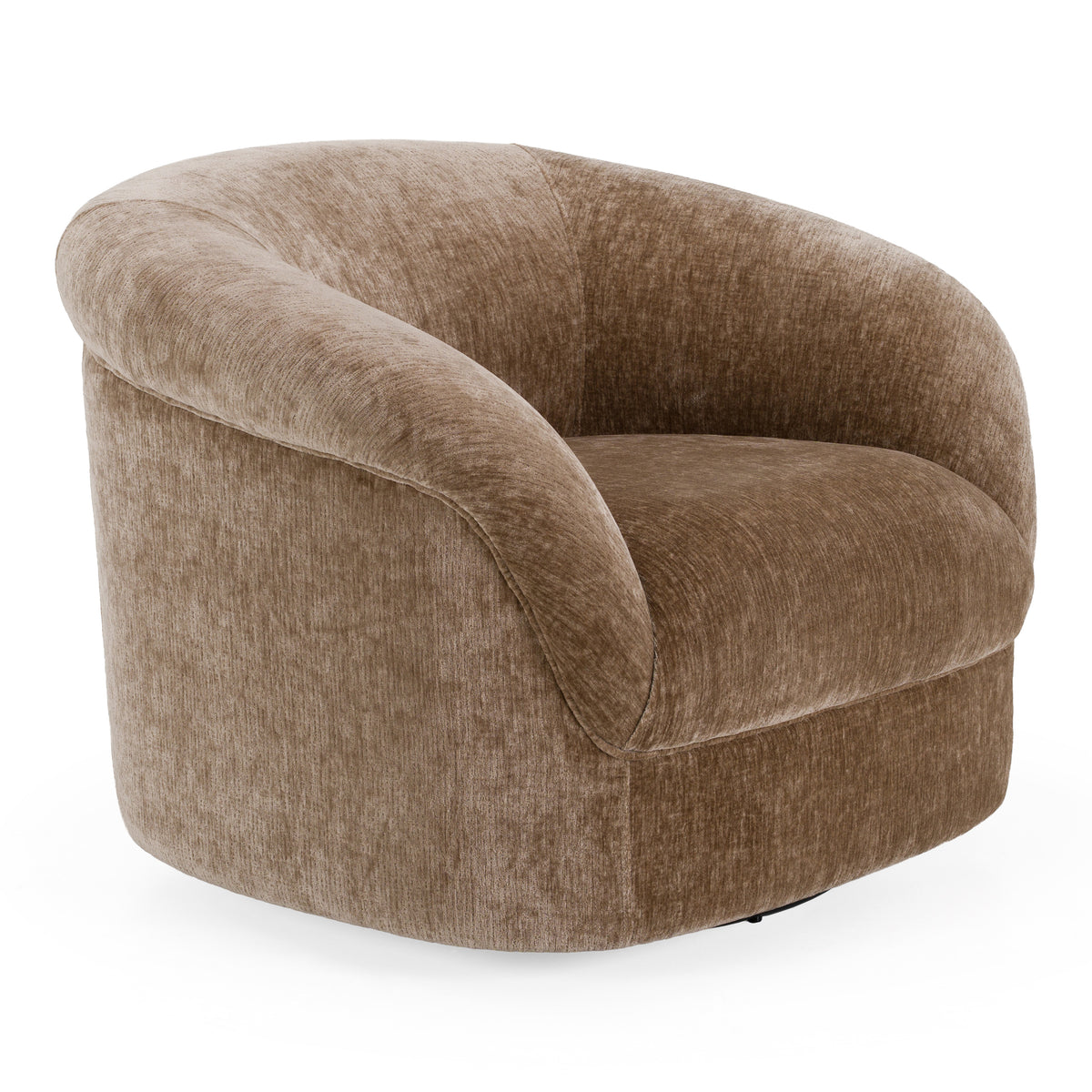 Sheth Modern Brown Fabric Accent Chair