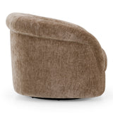 Sheth Modern Brown Fabric Accent Chair