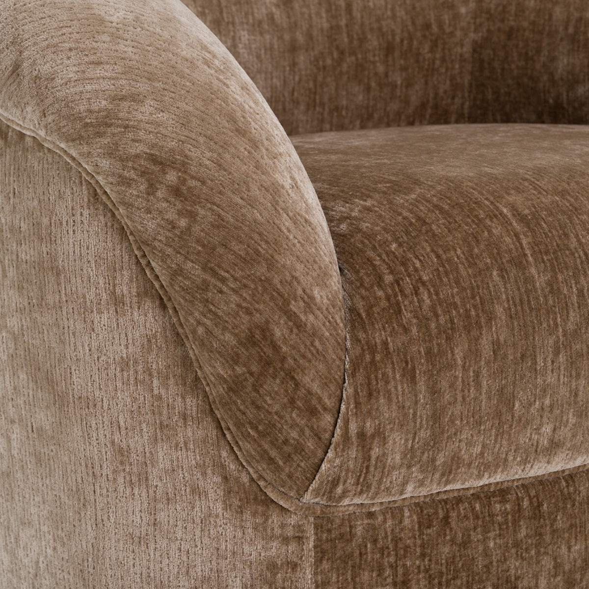 Sheth Modern Brown Fabric Accent Chair
