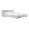 Shiloh Modern Off-White + Black Fabric Bed