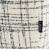 Shiloh Modern Off-White + Black Fabric Bed