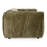Siegal Modern Olive Green Fabric Loveseat Sofa