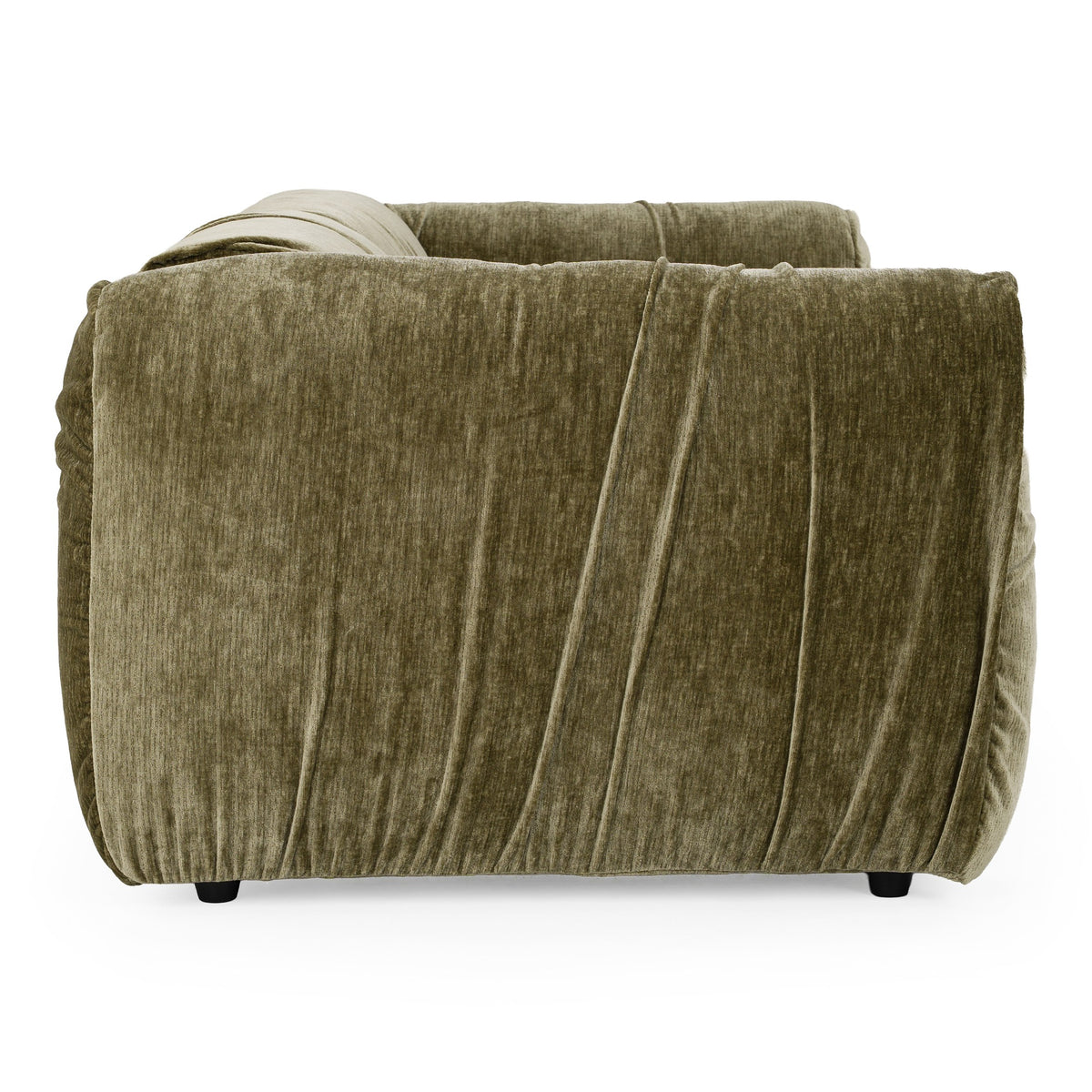 Siegal Modern Olive Green Fabric Loveseat Sofa