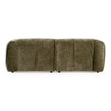 Siegal Modern Olive Green Fabric Loveseat Sofa