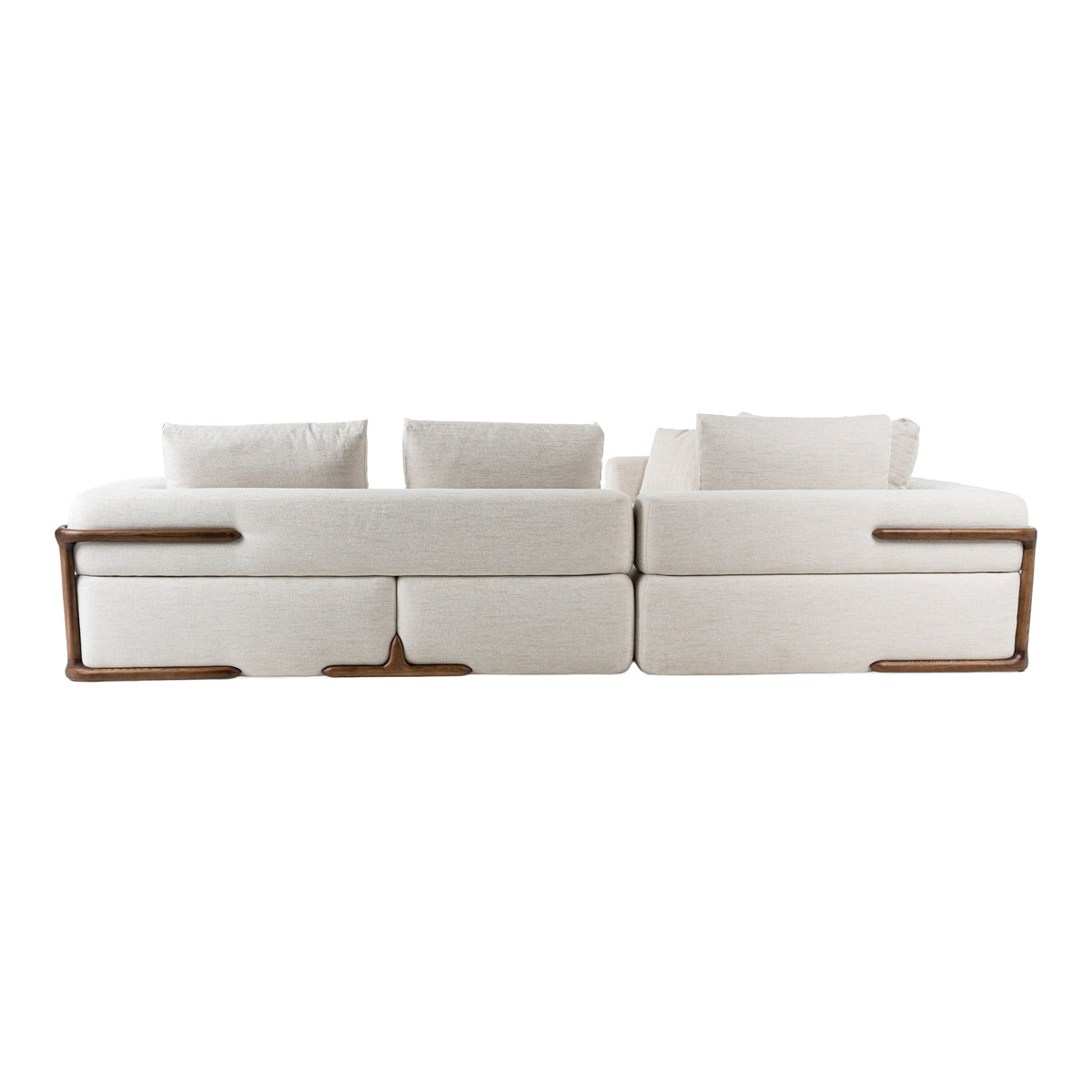 Simone Modern Off-White Fabric Sectional Sofa