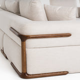 Simone Modern Off-White Fabric Sectional Sofa