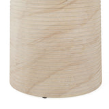 Sinai Modern Faux Travertine Concrete Round Dining Table