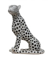 Snow Leopard White & Black Sculpture