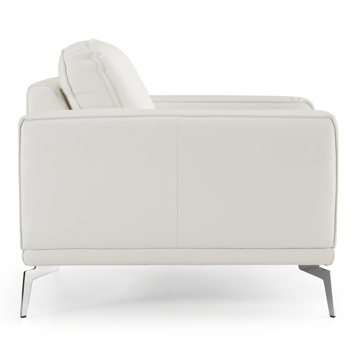 Soho Contemporary Italian White Leather Armchair
