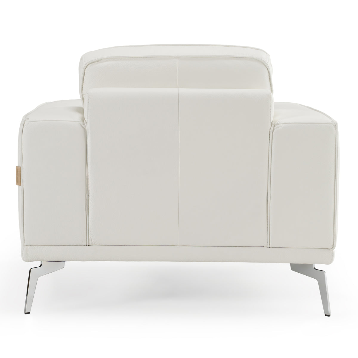 Soho Contemporary Italian White Leather Armchair