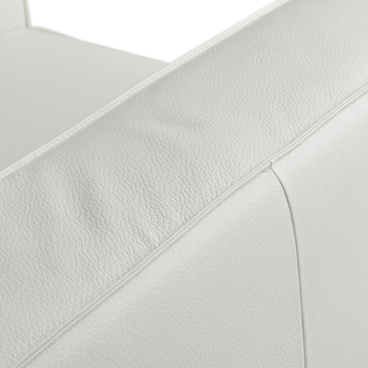Soho Contemporary Italian White Leather Armchair