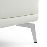 Soho Contemporary Italian White Leather Armchair