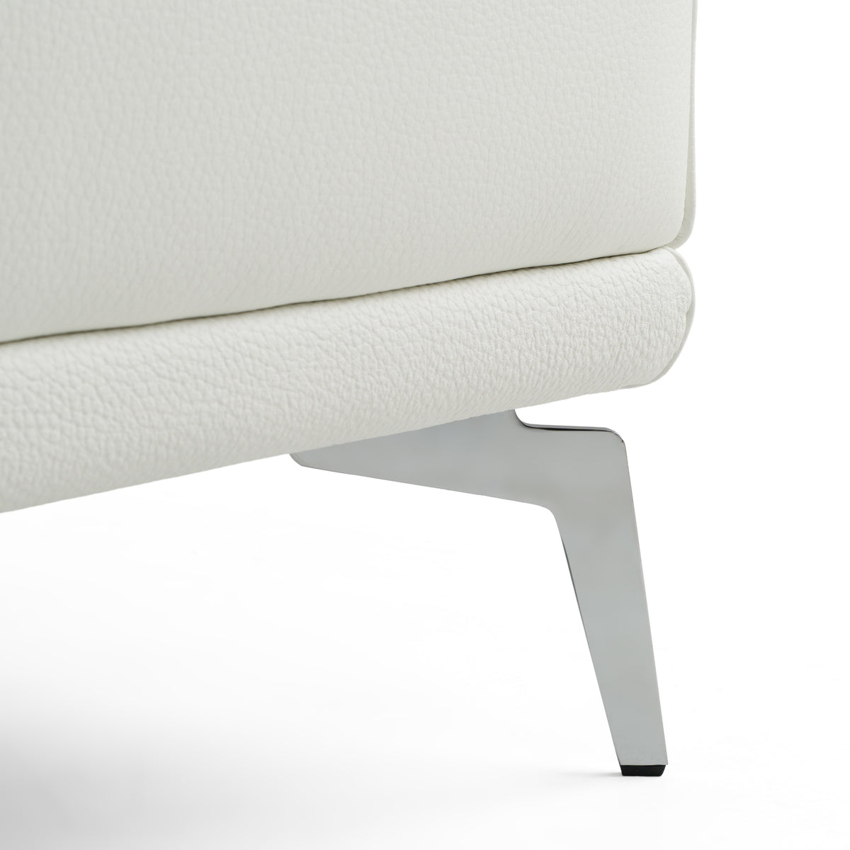 Soho Contemporary Italian White Leather Armchair