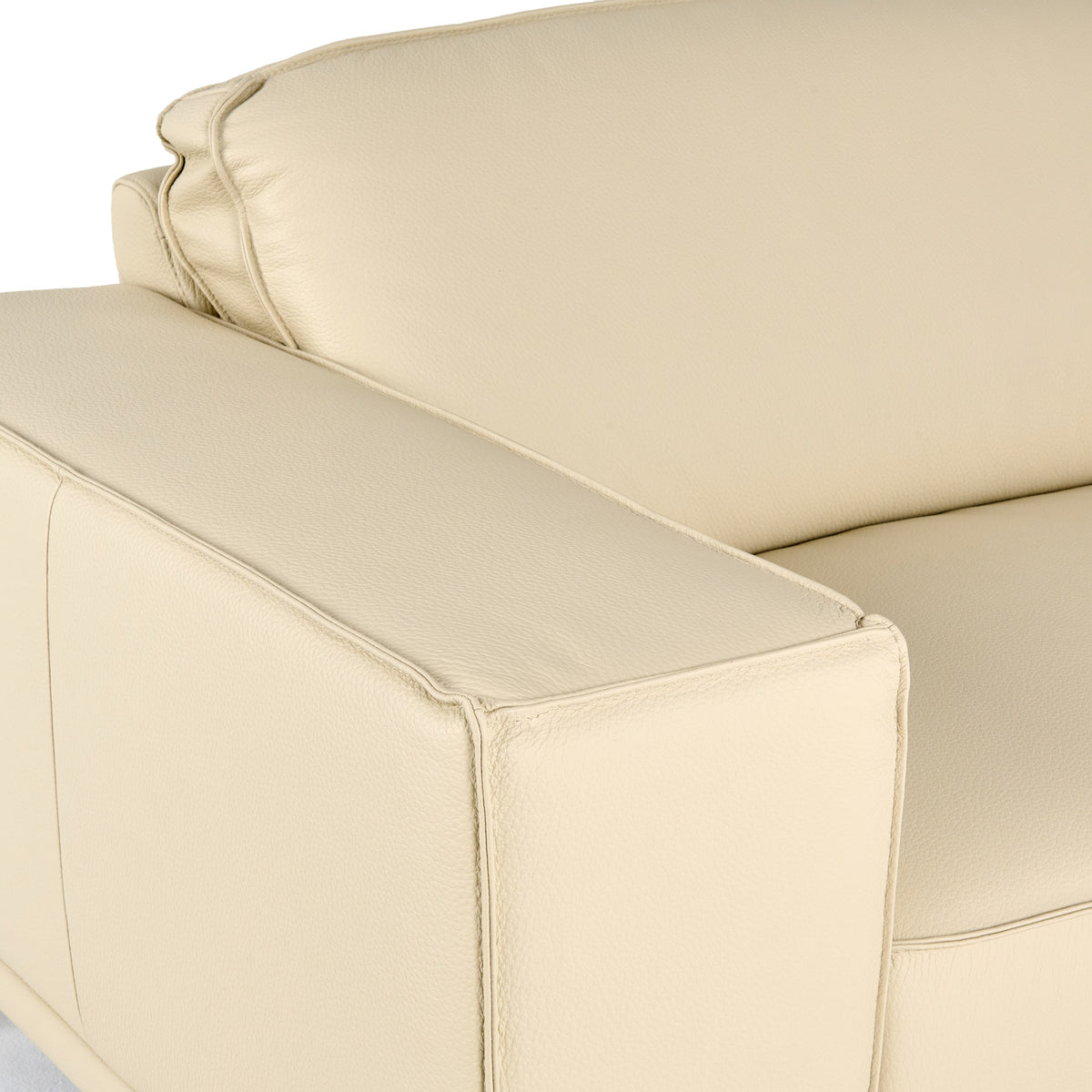 Soho Italian Off White Leather Sofa