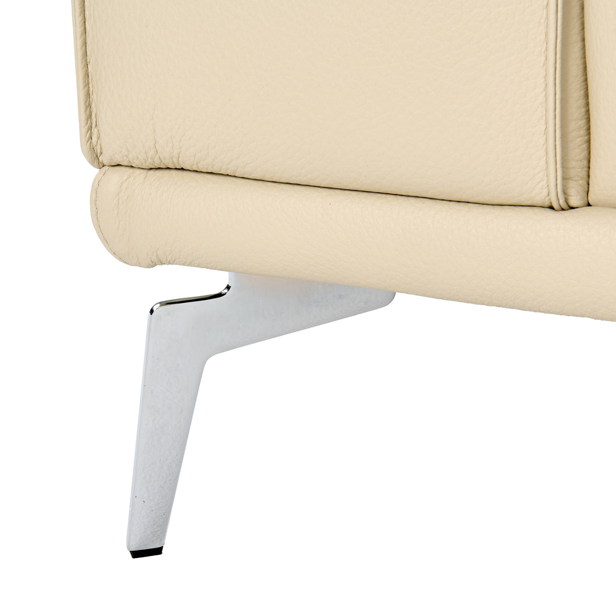 Soho Italian Off White Leather Sofa
