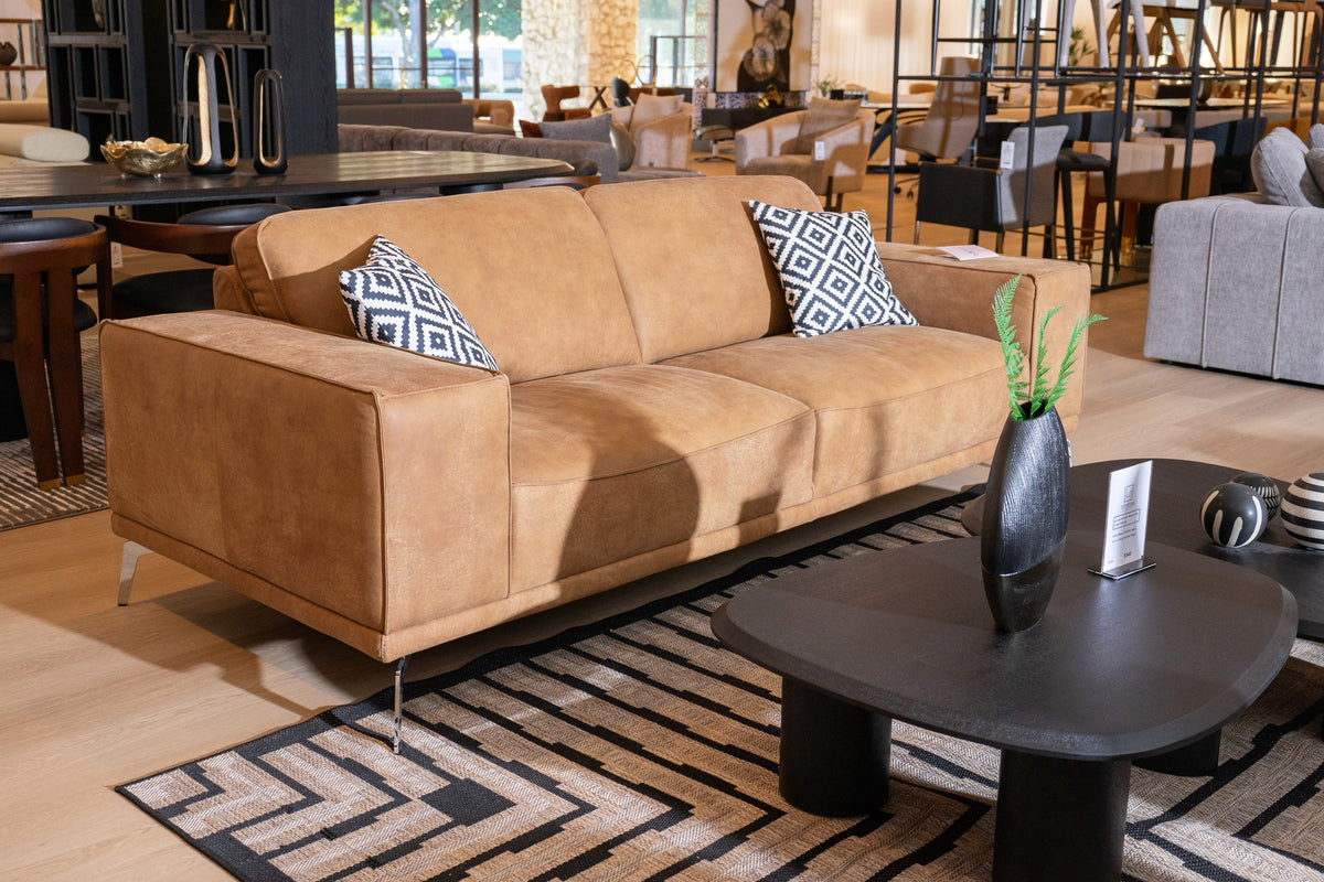 Soho Italian Vintage Cognac Leather Sofa