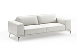 Soho Contemporary Italian White Leather Sofa